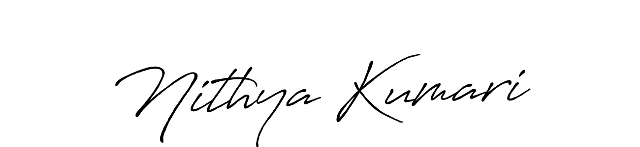 Make a beautiful signature design for name Nithya Kumari. With this signature (Antro_Vectra_Bolder) style, you can create a handwritten signature for free. Nithya Kumari signature style 7 images and pictures png