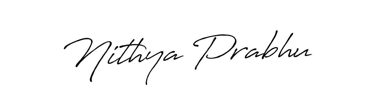 Design your own signature with our free online signature maker. With this signature software, you can create a handwritten (Antro_Vectra_Bolder) signature for name Nithya Prabhu. Nithya Prabhu signature style 7 images and pictures png