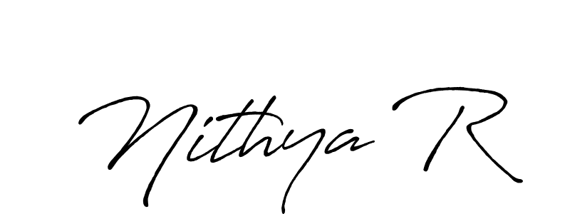 The best way (Antro_Vectra_Bolder) to make a short signature is to pick only two or three words in your name. The name Nithya R include a total of six letters. For converting this name. Nithya R signature style 7 images and pictures png