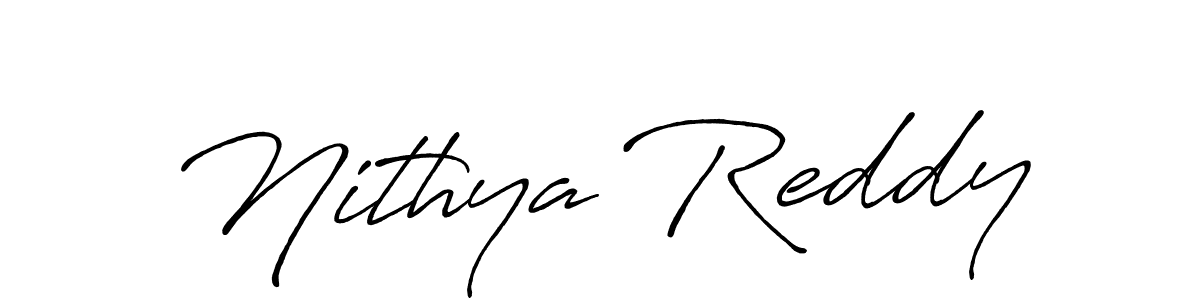Nithya Reddy stylish signature style. Best Handwritten Sign (Antro_Vectra_Bolder) for my name. Handwritten Signature Collection Ideas for my name Nithya Reddy. Nithya Reddy signature style 7 images and pictures png