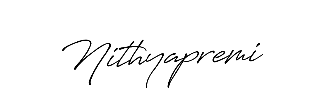 Design your own signature with our free online signature maker. With this signature software, you can create a handwritten (Antro_Vectra_Bolder) signature for name Nithyapremi. Nithyapremi signature style 7 images and pictures png