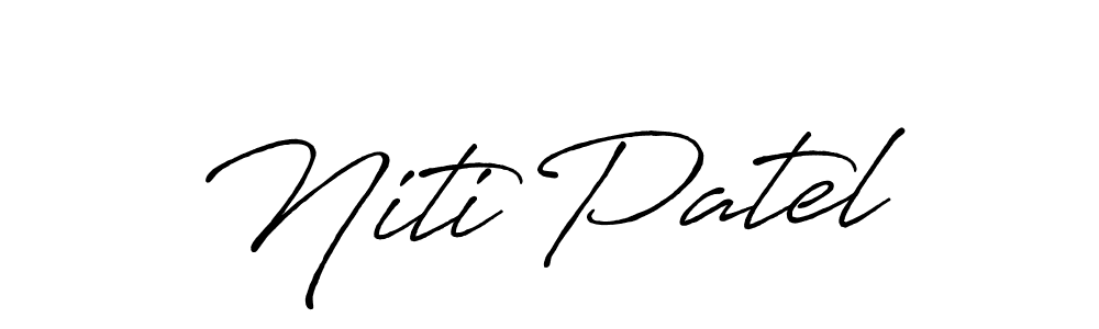 Also we have Niti Patel name is the best signature style. Create professional handwritten signature collection using Antro_Vectra_Bolder autograph style. Niti Patel signature style 7 images and pictures png