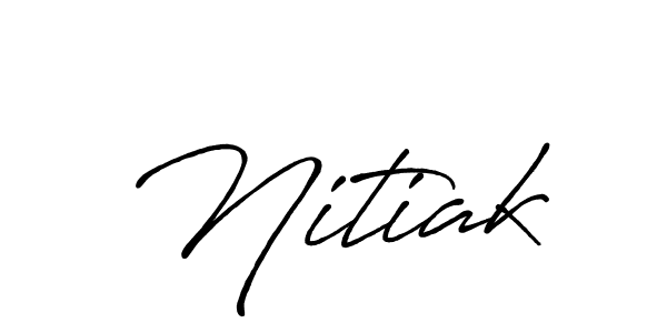 Make a beautiful signature design for name Nitiak. Use this online signature maker to create a handwritten signature for free. Nitiak signature style 7 images and pictures png