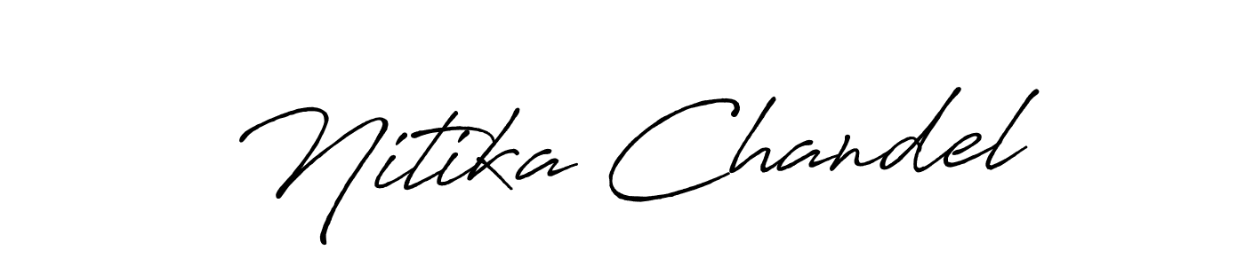 Create a beautiful signature design for name Nitika Chandel. With this signature (Antro_Vectra_Bolder) fonts, you can make a handwritten signature for free. Nitika Chandel signature style 7 images and pictures png