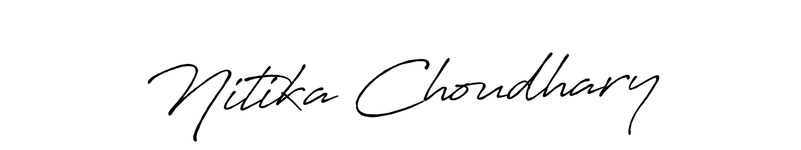 You should practise on your own different ways (Antro_Vectra_Bolder) to write your name (Nitika Choudhary) in signature. don't let someone else do it for you. Nitika Choudhary signature style 7 images and pictures png