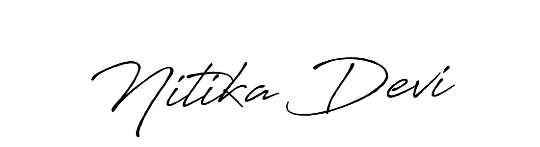 Use a signature maker to create a handwritten signature online. With this signature software, you can design (Antro_Vectra_Bolder) your own signature for name Nitika Devi. Nitika Devi signature style 7 images and pictures png