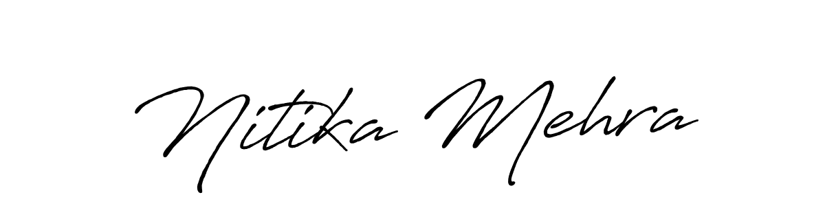 Make a short Nitika Mehra signature style. Manage your documents anywhere anytime using Antro_Vectra_Bolder. Create and add eSignatures, submit forms, share and send files easily. Nitika Mehra signature style 7 images and pictures png