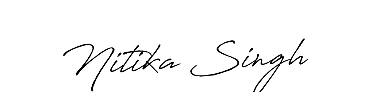 How to make Nitika Singh signature? Antro_Vectra_Bolder is a professional autograph style. Create handwritten signature for Nitika Singh name. Nitika Singh signature style 7 images and pictures png