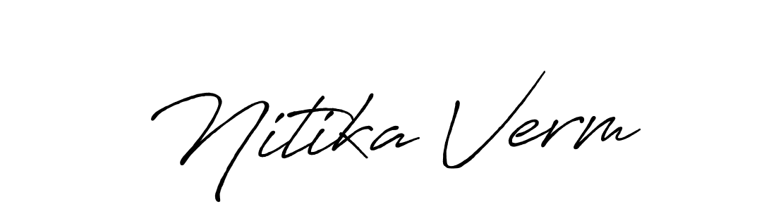 This is the best signature style for the Nitika Verm name. Also you like these signature font (Antro_Vectra_Bolder). Mix name signature. Nitika Verm signature style 7 images and pictures png