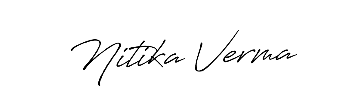 Antro_Vectra_Bolder is a professional signature style that is perfect for those who want to add a touch of class to their signature. It is also a great choice for those who want to make their signature more unique. Get Nitika Verma name to fancy signature for free. Nitika Verma signature style 7 images and pictures png