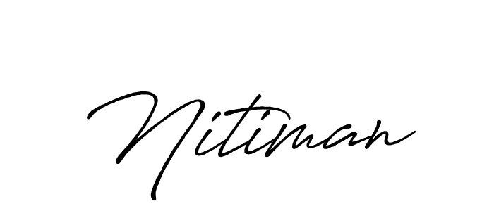 Create a beautiful signature design for name Nitiman. With this signature (Antro_Vectra_Bolder) fonts, you can make a handwritten signature for free. Nitiman signature style 7 images and pictures png