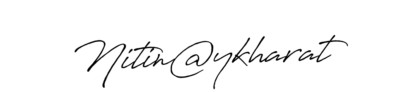 Antro_Vectra_Bolder is a professional signature style that is perfect for those who want to add a touch of class to their signature. It is also a great choice for those who want to make their signature more unique. Get Nitin@ykharat name to fancy signature for free. Nitin@ykharat signature style 7 images and pictures png