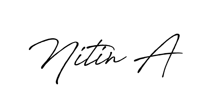 It looks lik you need a new signature style for name Nitin A. Design unique handwritten (Antro_Vectra_Bolder) signature with our free signature maker in just a few clicks. Nitin A signature style 7 images and pictures png