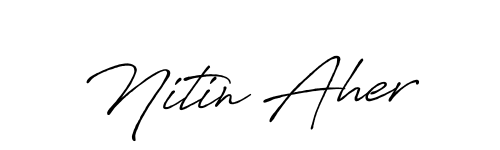 Here are the top 10 professional signature styles for the name Nitin Aher. These are the best autograph styles you can use for your name. Nitin Aher signature style 7 images and pictures png