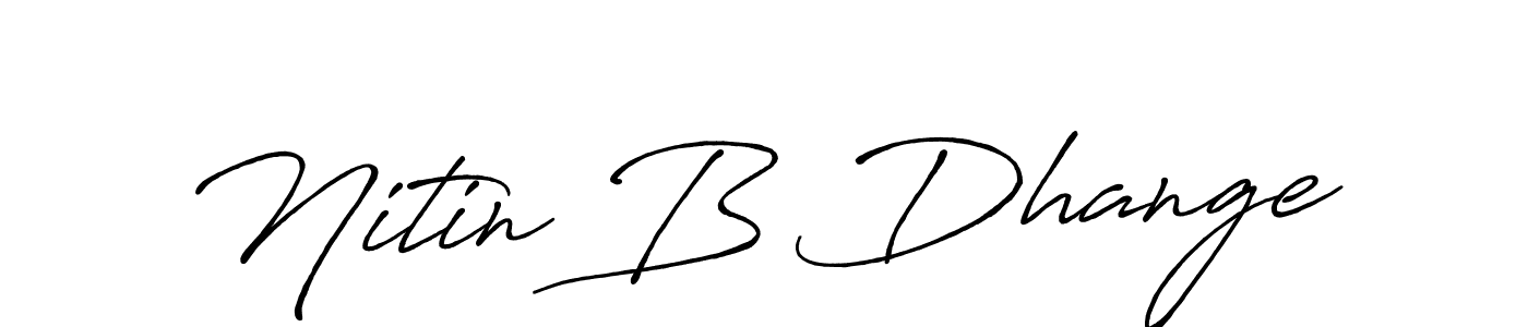 Also You can easily find your signature by using the search form. We will create Nitin B Dhange name handwritten signature images for you free of cost using Antro_Vectra_Bolder sign style. Nitin B Dhange signature style 7 images and pictures png