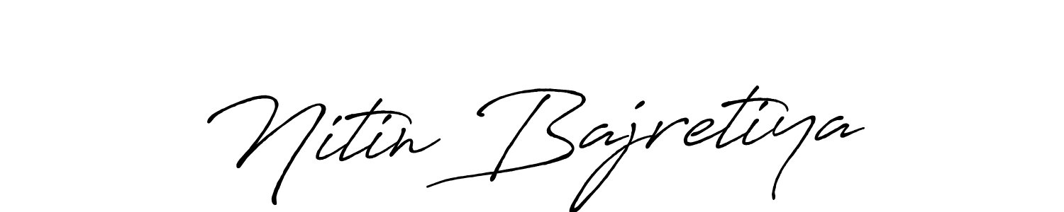 Similarly Antro_Vectra_Bolder is the best handwritten signature design. Signature creator online .You can use it as an online autograph creator for name Nitin Bajretiya. Nitin Bajretiya signature style 7 images and pictures png