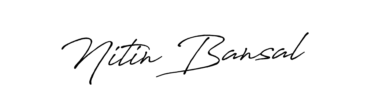 The best way (Antro_Vectra_Bolder) to make a short signature is to pick only two or three words in your name. The name Nitin Bansal include a total of six letters. For converting this name. Nitin Bansal signature style 7 images and pictures png