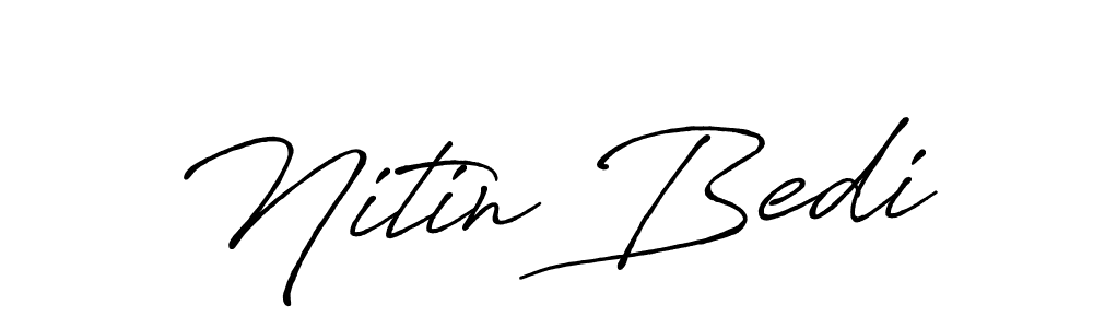 Also You can easily find your signature by using the search form. We will create Nitin Bedi name handwritten signature images for you free of cost using Antro_Vectra_Bolder sign style. Nitin Bedi signature style 7 images and pictures png