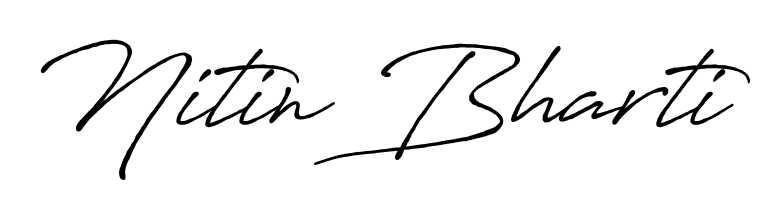 Generate high-definition signature styles for Nitin Bharti. The Antro_Vectra_Bolder typeface ensures crisp legibility and sophisticated design. Nitin Bharti signature style 7 images and pictures png