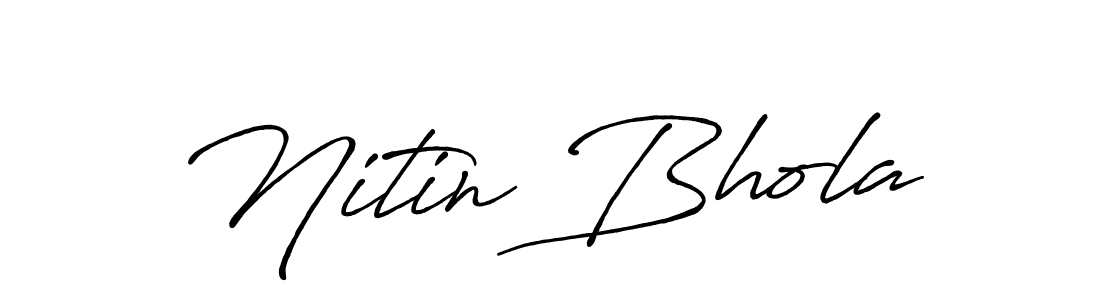 How to Draw Nitin Bhola signature style? Antro_Vectra_Bolder is a latest design signature styles for name Nitin Bhola. Nitin Bhola signature style 7 images and pictures png