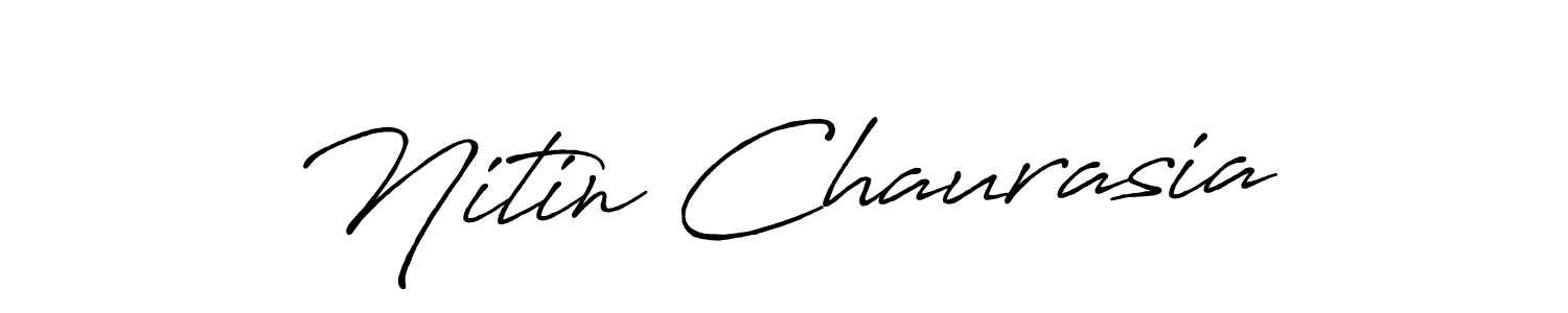 Use a signature maker to create a handwritten signature online. With this signature software, you can design (Antro_Vectra_Bolder) your own signature for name Nitin Chaurasia. Nitin Chaurasia signature style 7 images and pictures png