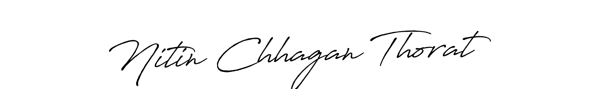 Create a beautiful signature design for name Nitin Chhagan Thorat. With this signature (Antro_Vectra_Bolder) fonts, you can make a handwritten signature for free. Nitin Chhagan Thorat signature style 7 images and pictures png