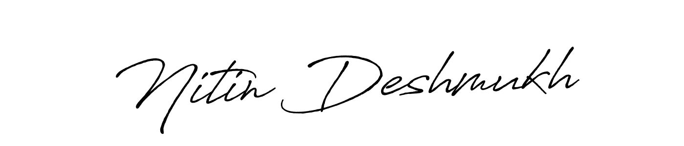 Use a signature maker to create a handwritten signature online. With this signature software, you can design (Antro_Vectra_Bolder) your own signature for name Nitin Deshmukh. Nitin Deshmukh signature style 7 images and pictures png