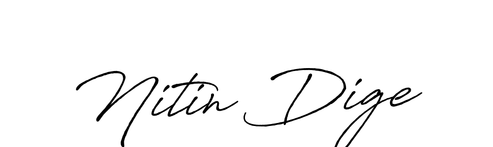 Similarly Antro_Vectra_Bolder is the best handwritten signature design. Signature creator online .You can use it as an online autograph creator for name Nitin Dige. Nitin Dige signature style 7 images and pictures png