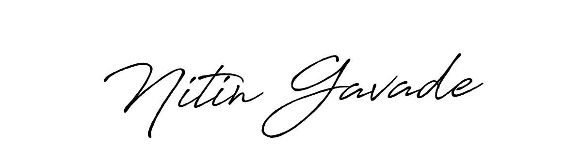 Create a beautiful signature design for name Nitin Gavade. With this signature (Antro_Vectra_Bolder) fonts, you can make a handwritten signature for free. Nitin Gavade signature style 7 images and pictures png