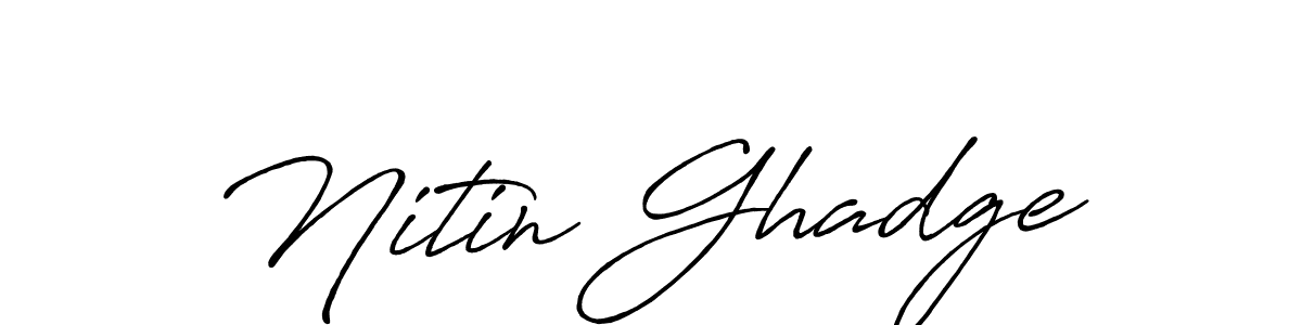 Design your own signature with our free online signature maker. With this signature software, you can create a handwritten (Antro_Vectra_Bolder) signature for name Nitin Ghadge. Nitin Ghadge signature style 7 images and pictures png