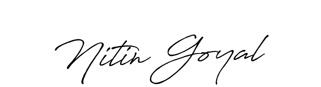 Use a signature maker to create a handwritten signature online. With this signature software, you can design (Antro_Vectra_Bolder) your own signature for name Nitin Goyal. Nitin Goyal signature style 7 images and pictures png