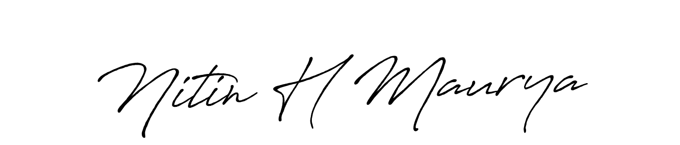 How to make Nitin H Maurya signature? Antro_Vectra_Bolder is a professional autograph style. Create handwritten signature for Nitin H Maurya name. Nitin H Maurya signature style 7 images and pictures png