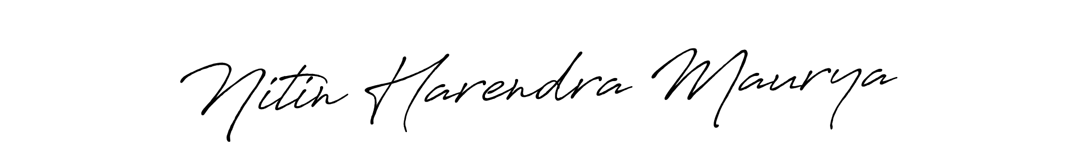 Here are the top 10 professional signature styles for the name Nitin Harendra Maurya. These are the best autograph styles you can use for your name. Nitin Harendra Maurya signature style 7 images and pictures png