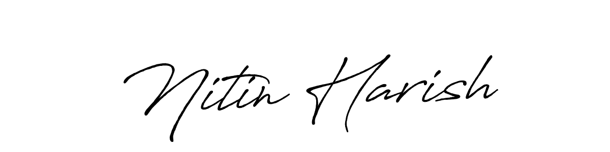 It looks lik you need a new signature style for name Nitin Harish. Design unique handwritten (Antro_Vectra_Bolder) signature with our free signature maker in just a few clicks. Nitin Harish signature style 7 images and pictures png