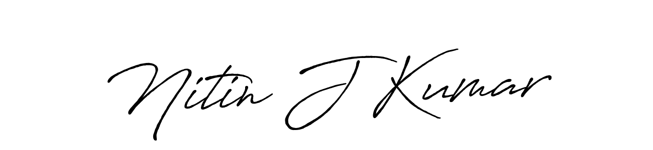 Create a beautiful signature design for name Nitin J Kumar. With this signature (Antro_Vectra_Bolder) fonts, you can make a handwritten signature for free. Nitin J Kumar signature style 7 images and pictures png