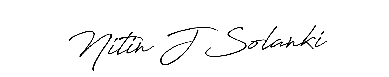 Nitin J Solanki stylish signature style. Best Handwritten Sign (Antro_Vectra_Bolder) for my name. Handwritten Signature Collection Ideas for my name Nitin J Solanki. Nitin J Solanki signature style 7 images and pictures png