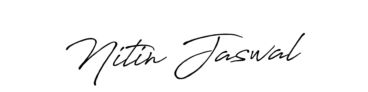 Create a beautiful signature design for name Nitin Jaswal. With this signature (Antro_Vectra_Bolder) fonts, you can make a handwritten signature for free. Nitin Jaswal signature style 7 images and pictures png