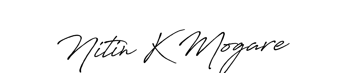 Use a signature maker to create a handwritten signature online. With this signature software, you can design (Antro_Vectra_Bolder) your own signature for name Nitin K Mogare. Nitin K Mogare signature style 7 images and pictures png