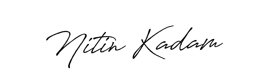 Design your own signature with our free online signature maker. With this signature software, you can create a handwritten (Antro_Vectra_Bolder) signature for name Nitin Kadam. Nitin Kadam signature style 7 images and pictures png