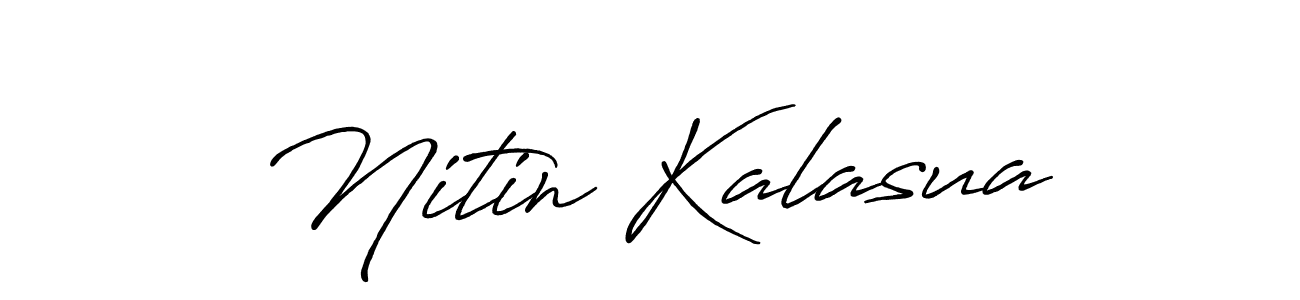 How to make Nitin Kalasua name signature. Use Antro_Vectra_Bolder style for creating short signs online. This is the latest handwritten sign. Nitin Kalasua signature style 7 images and pictures png