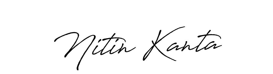 Create a beautiful signature design for name Nitin Kanta. With this signature (Antro_Vectra_Bolder) fonts, you can make a handwritten signature for free. Nitin Kanta signature style 7 images and pictures png