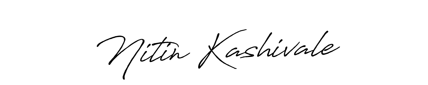 How to make Nitin Kashivale name signature. Use Antro_Vectra_Bolder style for creating short signs online. This is the latest handwritten sign. Nitin Kashivale signature style 7 images and pictures png