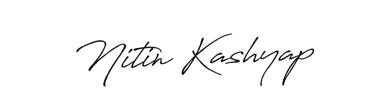 Also we have Nitin Kashyap name is the best signature style. Create professional handwritten signature collection using Antro_Vectra_Bolder autograph style. Nitin Kashyap signature style 7 images and pictures png