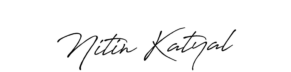 How to make Nitin Katyal name signature. Use Antro_Vectra_Bolder style for creating short signs online. This is the latest handwritten sign. Nitin Katyal signature style 7 images and pictures png
