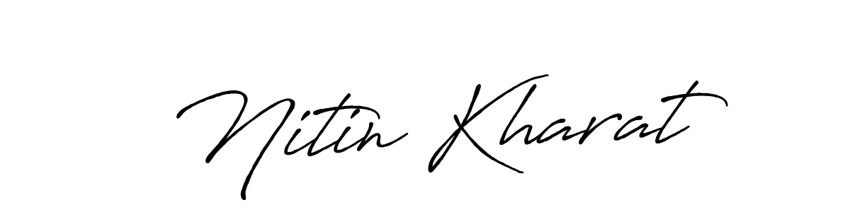 Use a signature maker to create a handwritten signature online. With this signature software, you can design (Antro_Vectra_Bolder) your own signature for name Nitin Kharat. Nitin Kharat signature style 7 images and pictures png