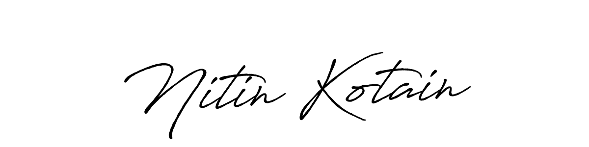 Create a beautiful signature design for name Nitin Kotain. With this signature (Antro_Vectra_Bolder) fonts, you can make a handwritten signature for free. Nitin Kotain signature style 7 images and pictures png