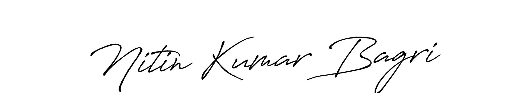 Make a beautiful signature design for name Nitin Kumar Bagri. With this signature (Antro_Vectra_Bolder) style, you can create a handwritten signature for free. Nitin Kumar Bagri signature style 7 images and pictures png