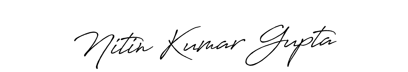 Nitin Kumar Gupta stylish signature style. Best Handwritten Sign (Antro_Vectra_Bolder) for my name. Handwritten Signature Collection Ideas for my name Nitin Kumar Gupta. Nitin Kumar Gupta signature style 7 images and pictures png