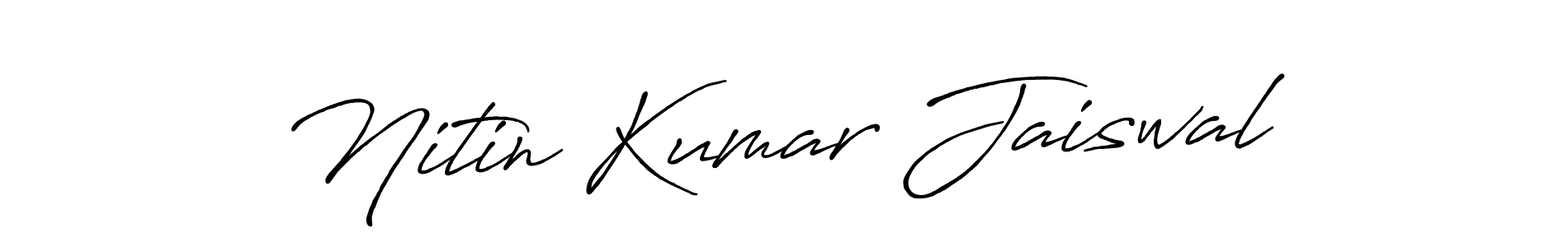 Make a beautiful signature design for name Nitin Kumar Jaiswal. With this signature (Antro_Vectra_Bolder) style, you can create a handwritten signature for free. Nitin Kumar Jaiswal signature style 7 images and pictures png