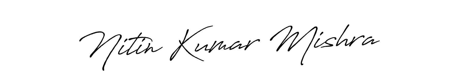 How to make Nitin Kumar Mishra signature? Antro_Vectra_Bolder is a professional autograph style. Create handwritten signature for Nitin Kumar Mishra name. Nitin Kumar Mishra signature style 7 images and pictures png